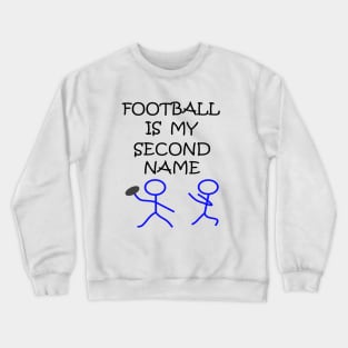 Stick Figure Football Crewneck Sweatshirt